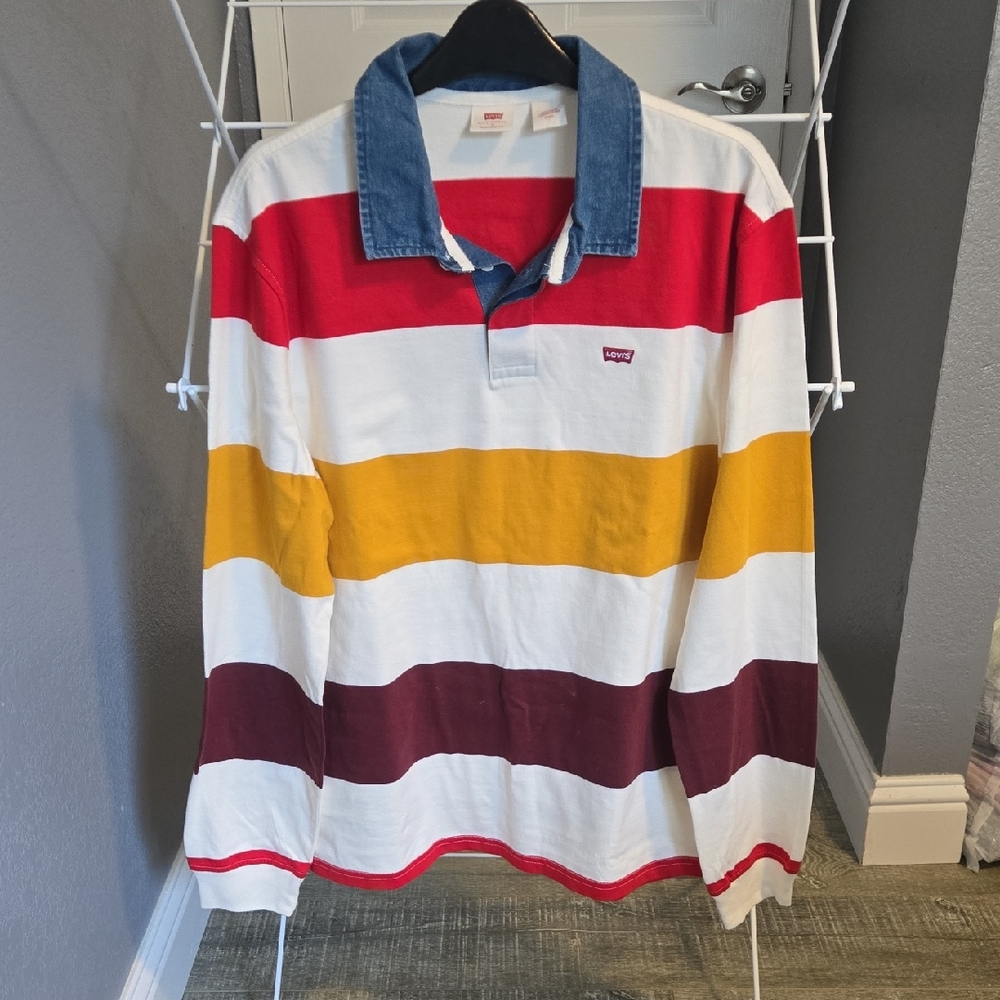 Levi's Men's Colorful Striped Long Sleeve Shirt